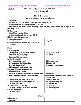 Bài giảng Tiết 2: Tiếng việt bài 4: Dấu hỏi (?); dấu nặng ( . )