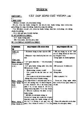 Bài giảng Tuần 26 - Thủ công 1 - Cắt dán hình chữ vuông ( tiết 1 )