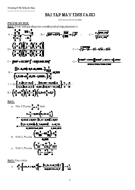 Bài tập máy tính Casio