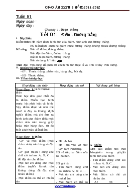 Giáo án Hình 6 năm 2011-2012