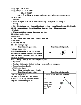 Giáo án Hình học 8 - Tiết 15: Đường trung bình của tam giác, của hình thang (tiết 1)