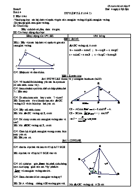 Giáo án Hình học 9 - Tiết 14 đến tiết 16