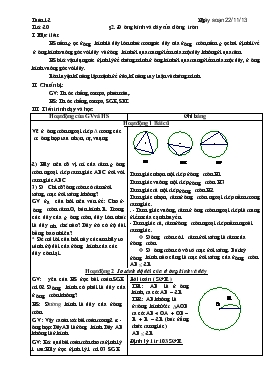 Giáo án Hình học 9 - Tiết 20: Đường kính và dây của đường tròn