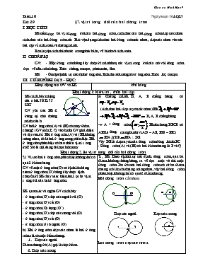 Giáo án Hình học 9 - Tiết 29, 30