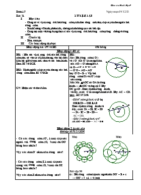 Giáo án Hình học 9 - Tiết 31: Luyện tập