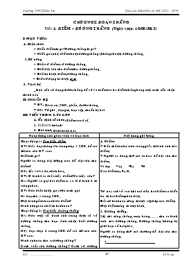 Giáo án Hình học lớp 6 - Trường THCS Đức Tín