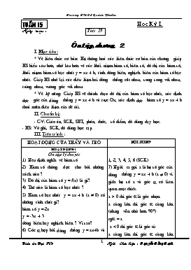 Giáo án môn Đại số 9 - Trường THCS Quách Phẩm - Tiết 29, 30: Ôn tập chương 2