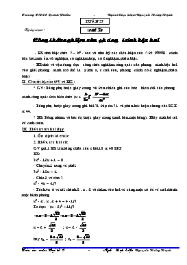 Giáo án môn Đại số 9 - Trường THCS Quách Phẩm - Tiết 53, 54