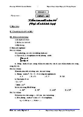 Giáo án môn Đại số 9 - Trường THCS Quách Phẩm - Tiết 65, 66: Kiểm tra cuối năm 90 (Đại số và hình học)