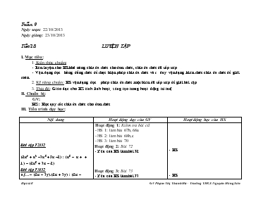 Giáo án môn Đại số lớp 8 - Tiết 18: Luyện tập