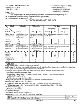 Giáo án môn Đại số lớp 8 - Tiết 21 đến tiết 39