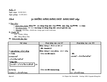 Giáo án môn Đại số lớp 8 - Tiết 6: Những hằng đẳng thức đáng nhớ (tiếp)