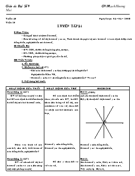 Giáo án môn Đại số lớp 9 - Tiết 20: Luyện tập