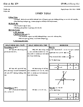 Giáo án môn Đại số lớp 9 - Tiết 28: Luyện tập