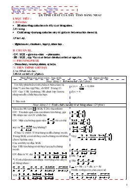 Giáo án Toán học lớp 6 - Tiết 11 đến tiết 67