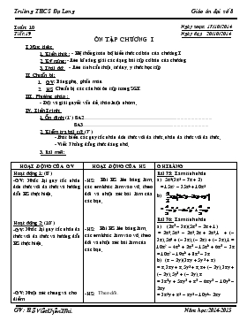 Giáo án Toán học lớp 6 - Tiết 19: Ôn tập chương I