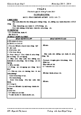 Bài giảng An toàn giao thông - Tuần 4 - Bài 2: Giao thông đường sắt ( tiết 2)