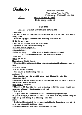 Bài giảng Đạo đức - Tiết 2: Tự làm lấy việc của mình ( tiếp )