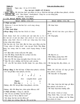 Bài giảng Lớp 2 - Môn Âm nhạc - Bài 13: Học hát bài: Chiến sĩ tí hon