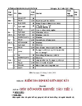 Bài giảng Lớp 2 - Môn Đạo đức Tuần 28 - Tiết 28 : Giúp đỡ người khuyết tật