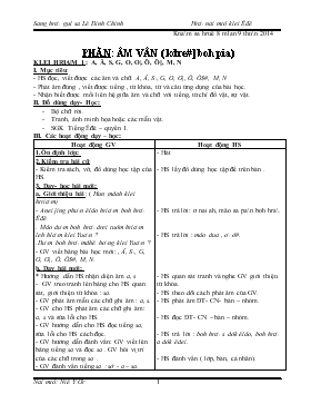 Bài giảng Lớp 2 - Môn Tiếng Việt - Phần: Âm vân