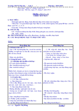 Bài giảng Lớp 2 - Môn Tiếng Việt - Tập đọc - Tiết 13, 14: Chiếc bút mực