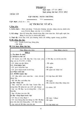 Bài giảng Lớp 2 - Môn Tiếng Việt - Tập đọc (tiết 34, 35): Sự tích cây vú sữa