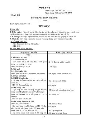 Bài giảng Lớp 2 - Môn Tiếng Việt - Tập đọc (tiết 49, 50): Tìm ngọc