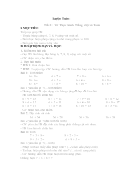 Bài giảng Lớp 2 - Môn Tiếng Việt - Tiết 1: Vở thực hành tiếng việt và toán (tiếp theo)