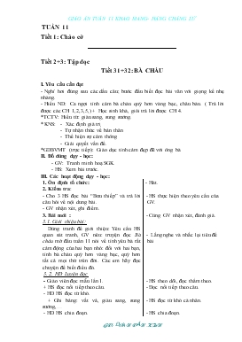Bài giảng Lớp 2 - Môn Tiếng Việt - Tiết 2+3: Tập đọc tiết 31, 32: Bà cháu