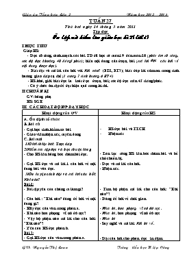 Bài giảng Lớp 2 - Môn Tiếng Việt - Tuần 27 - Tập đọc: Ôn tập và kiểm tra giữa học kì 2(tiết 1)