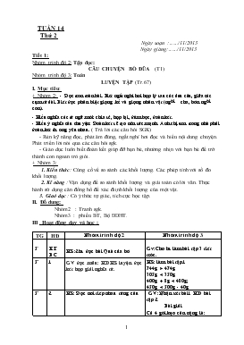 Bài giảng Lớp 2 - Môn Toán - Luyện tập (tiết 2)