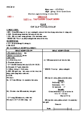 Bài giảng Lớp 2 - Môn Toán - Ôn tập về giải toán (tiếp)