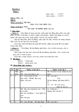 Bài giảng Lớp 2 - Môn Toán - Ôn tập về hình học