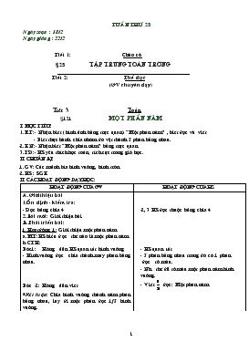 Bài giảng Lớp 2 - Môn Toán - Tiết 121 - Một phần năm (tiếp)