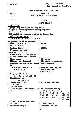 Bài giảng Lớp 2 - Môn Toán - Tiết 2 - Bảng nhân 3