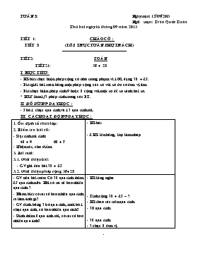 Bài giảng Lớp 2 - Môn Toán - Tiết 21: 38 + 25 (tiếp)