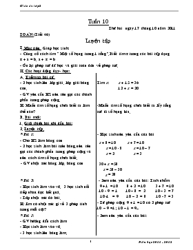 Bài giảng Lớp 2 - Môn Toán - (Tiết 46) - Luyện tập (tiếp theo)