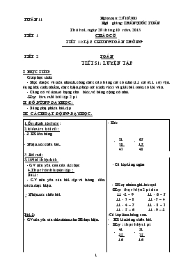 Bài giảng Lớp 2 - Môn Toán - Tiết 51: Luyện tập (tiếp theo)