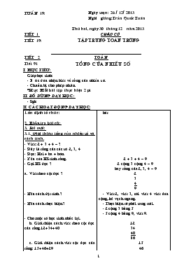 Bài giảng Lớp 2 - Môn Toán - Tiết 91 - Tổng của nhiều số (tiếp)