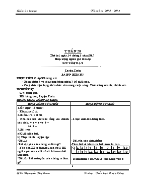 Bài giảng Lớp 2 - Môn Toán - Tuần 20 - Bảng nhân 3