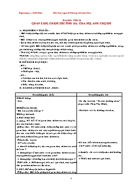 Bài giảng Lớp 3 - Môn Đạo đức - Tuần 1 - Quan tâm, chăm sóc ông bà, cha mẹ, anh chị em