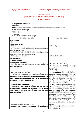 Bài giảng Lớp 3 - Môn Đạo đức - Tuần 2 - Quan tâm, chăm sóc ông bà, cha mẹ, anh chị em