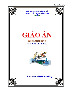 Bài giảng Lớp 3 - Môn Mĩ thuật - Bài 1: Thường thức mĩ thuật xem tranh thiếu nhi ( đề tài môi trường )