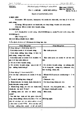 Bài giảng Lớp 3 - Môn Mỹ thuật - Tuần 1 - Bài 1: Thường thức mĩ thuật