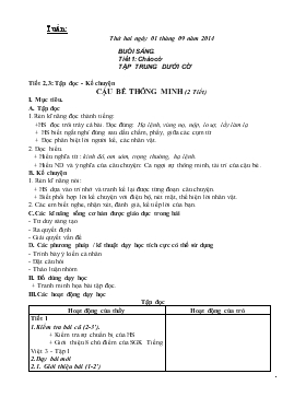 Bài giảng Lớp 3 - Môn Tiếng Việt - Tiết 2, 3: Tập đọc - Kể chuyện: CCậu bé thông minh (2 tiết)