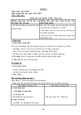 Bài giảng Lớp 3 - Môn Tiếng Việt - Tuần 9 - Tiết 1 - Đạo đức: Chia sẻ vui buồn cùng bạn