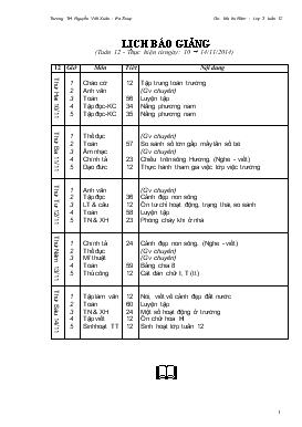 Bài giảng Lớp 3 - Môn Toán - Tuần 12 - Tiết 3 - Luyện tập