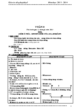 Bài giảng Lớp 3 - Môn Toán - Tuần 20 - Điểm ở giữa. Trung điểm của đoạn thẳng