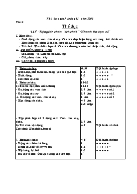 Bài giảng Lớp 4 - Môn Thể dục - Tuần 17: Động tác chân- Trò chơi 